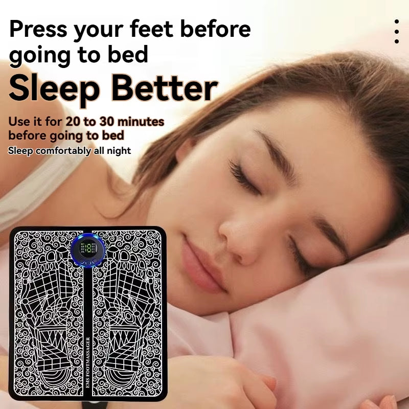 EMS Foot Massager Mat Electric Masajeador Rechargeable Shoulder Massage Pulse Muscle Stimulation Foot Relaxation Pads