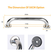 2-Pack Stainless Steel Bath Grab Bars 19.7 in
