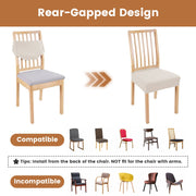 4-Pack Waterproof Dining Chair Seat Slipcovers