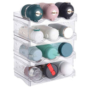 4-Tier Stackable Water Bottle Organizer Rack (Holds 12 Bottles)