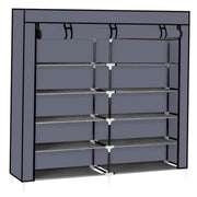 7-Tier Portable Shoe Rack with Dustproof Fabric Cover