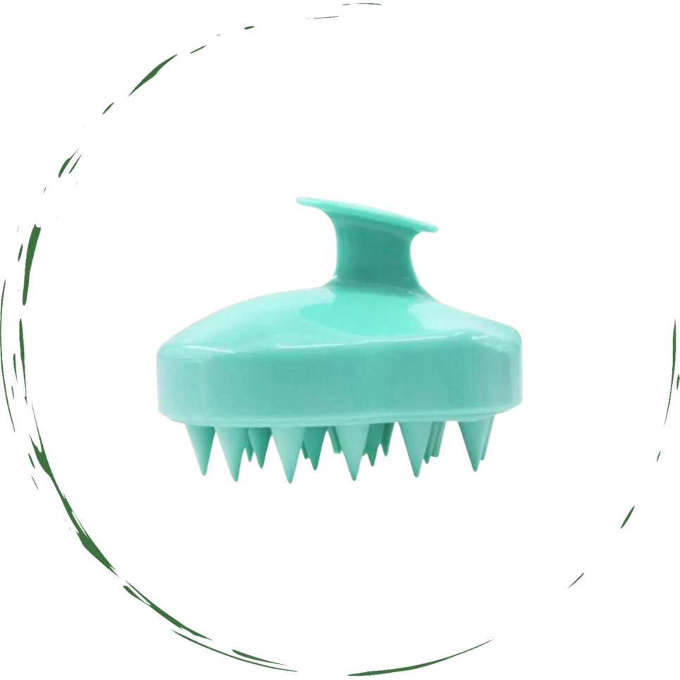 Silicone shampoo scalp massage brush for wet or dry hair