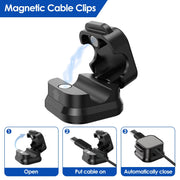 Magnetic Adhesive Cable Management Clips & Cord - Functional features and details
