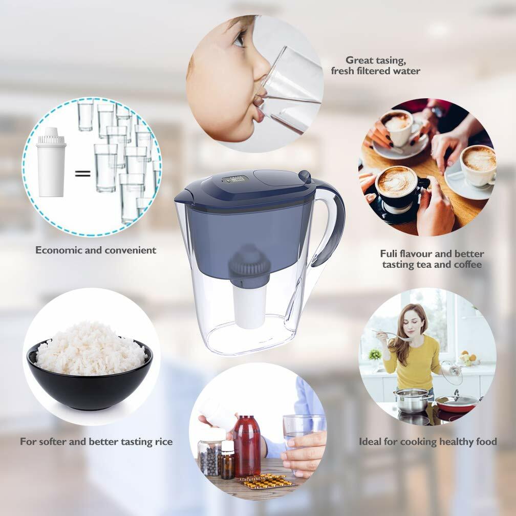 10-Cup Water Filter Pitcher with Electronic Indicator