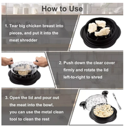 Large Twist Chicken Shredder Tool with Non-Slip Handles - Main product view