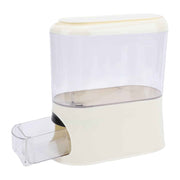 Sealed Rice & Dry Food Dispenser with Measuring Cup (Pantry Grain Storage Bin)