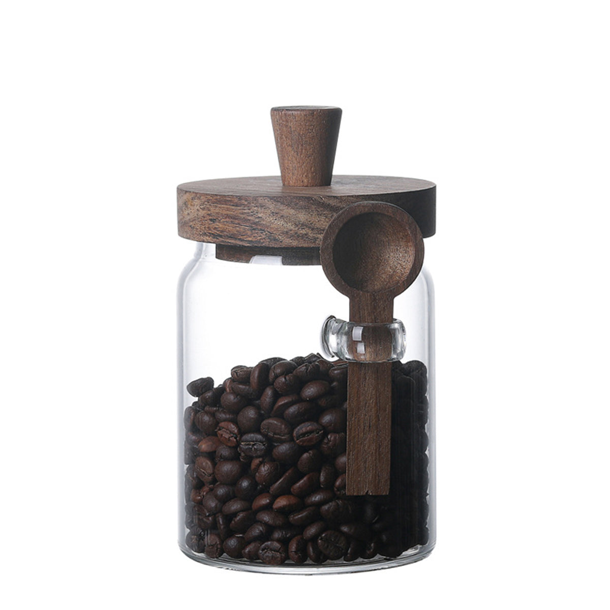 3-Piece Glass Coffee and Tea Jars with Spoons