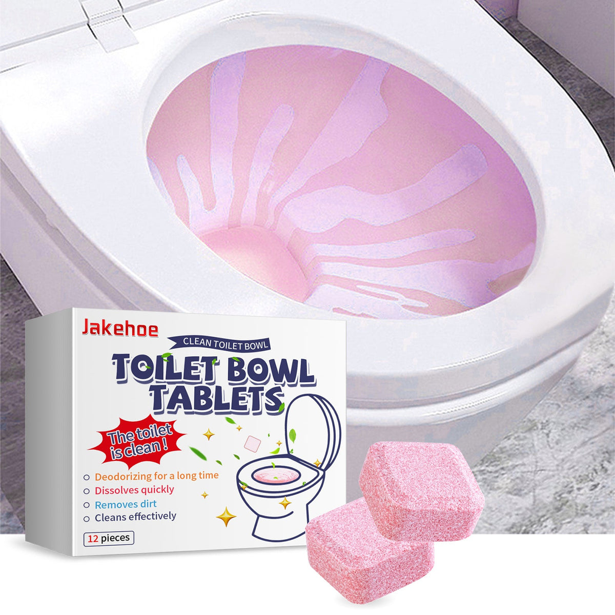 Effervescent Toilet Bowl Cleaner Deodorizing Tablets - Main product view