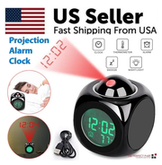 LED Projection Alarm Clock with Voice Weather, Snooze - Close-up material and construction