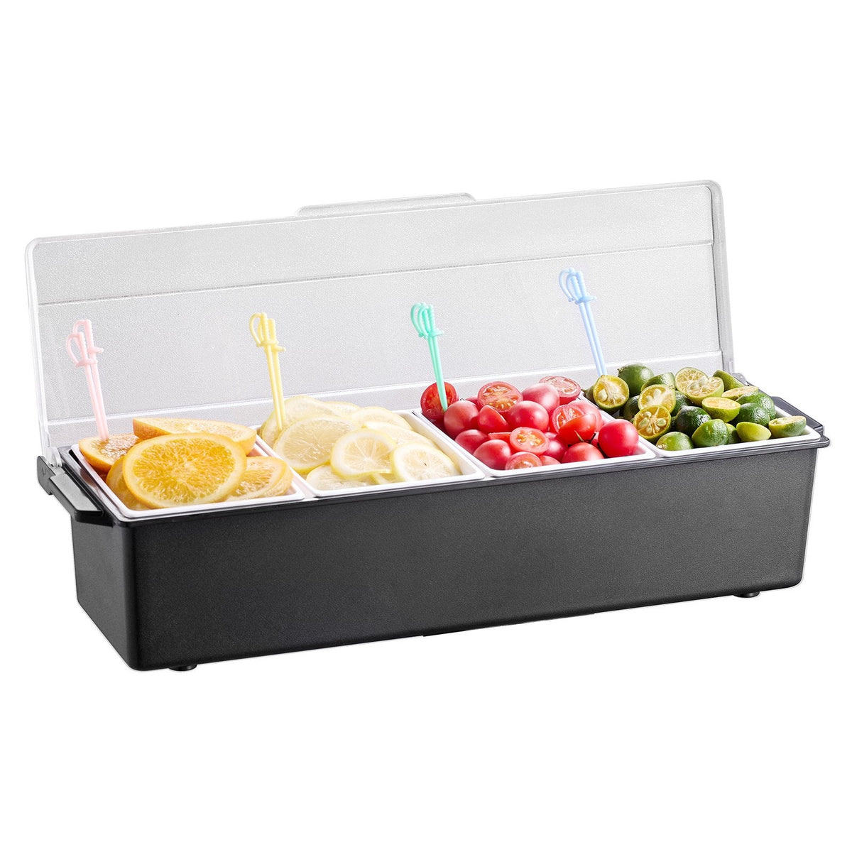 4-Compartment Chilled Condiment Serving Tray