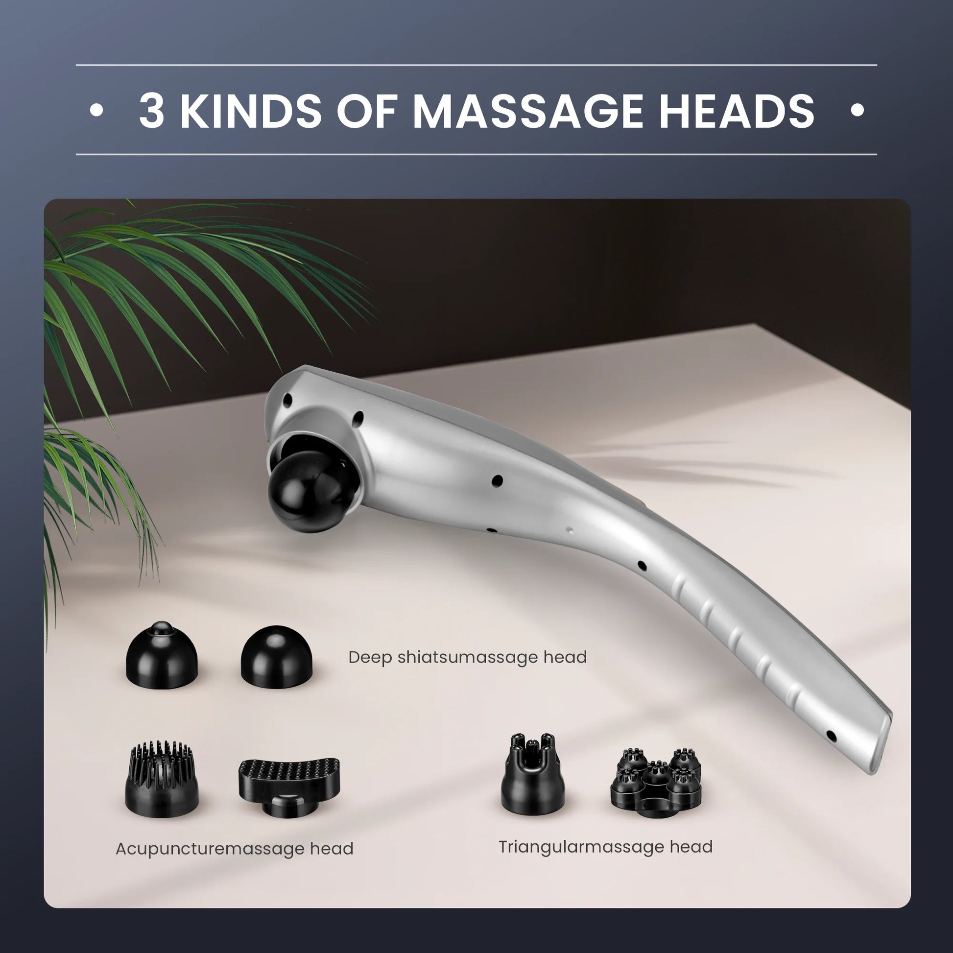 Rechargeable Handheld Neck Massager, Cordless Electric Back Massage Tool for Shoulder, Foot, Leg, Calf, Gifts for Women and Men