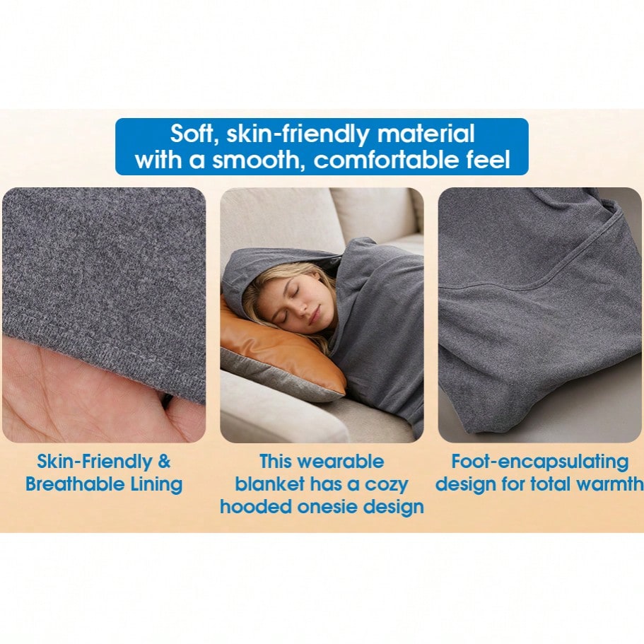 Wearable Hooded Sleep Pod Blanket