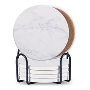6-Piece Ceramic Coaster Set with Stand