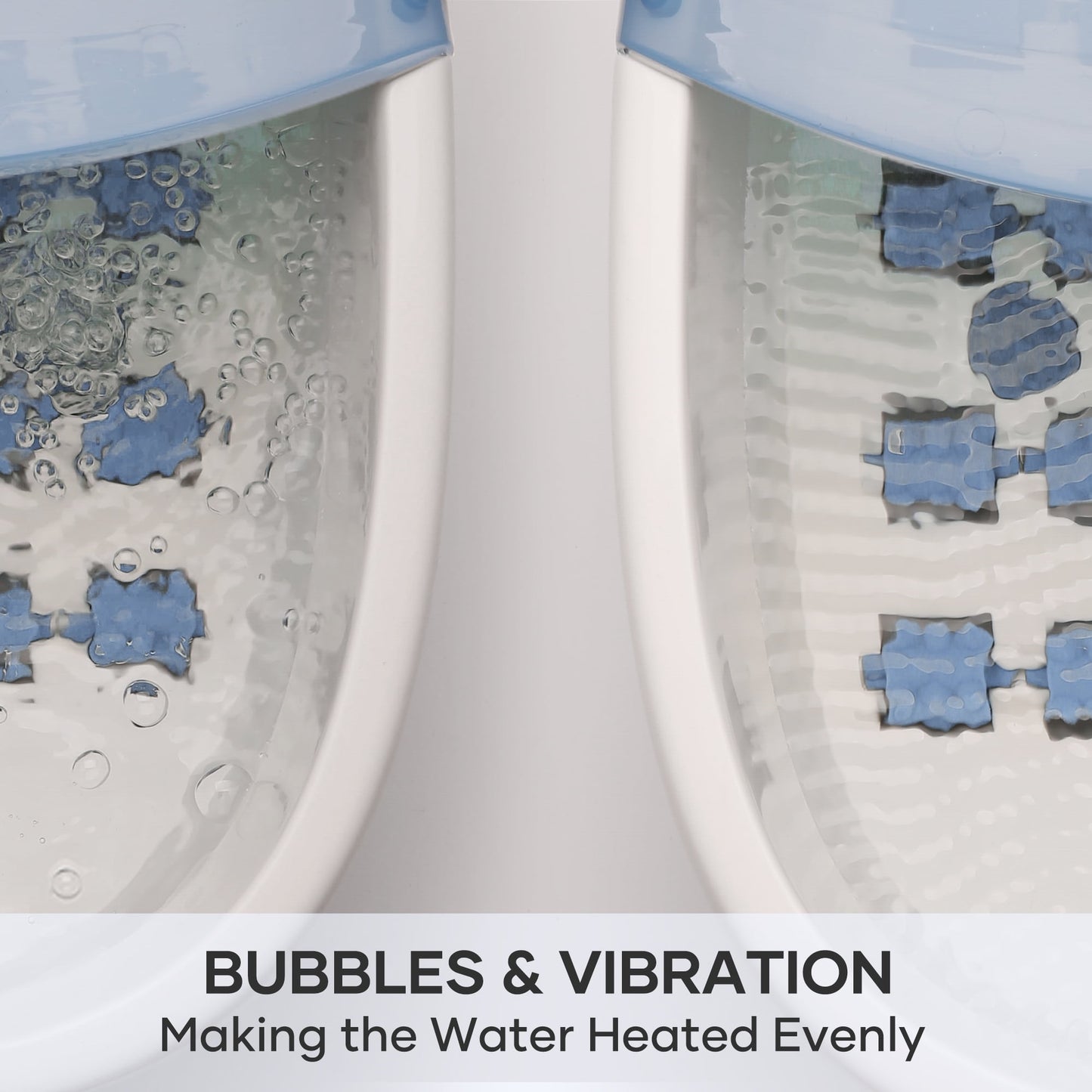 Foot Spa Bath Massager with Heat, Bubbles, and Vibration for Soothe and Comfort Feet, Blue