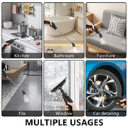 2500W Pressurized Multi-Surface Handheld Steam Cleaner - Included accessories and packaging