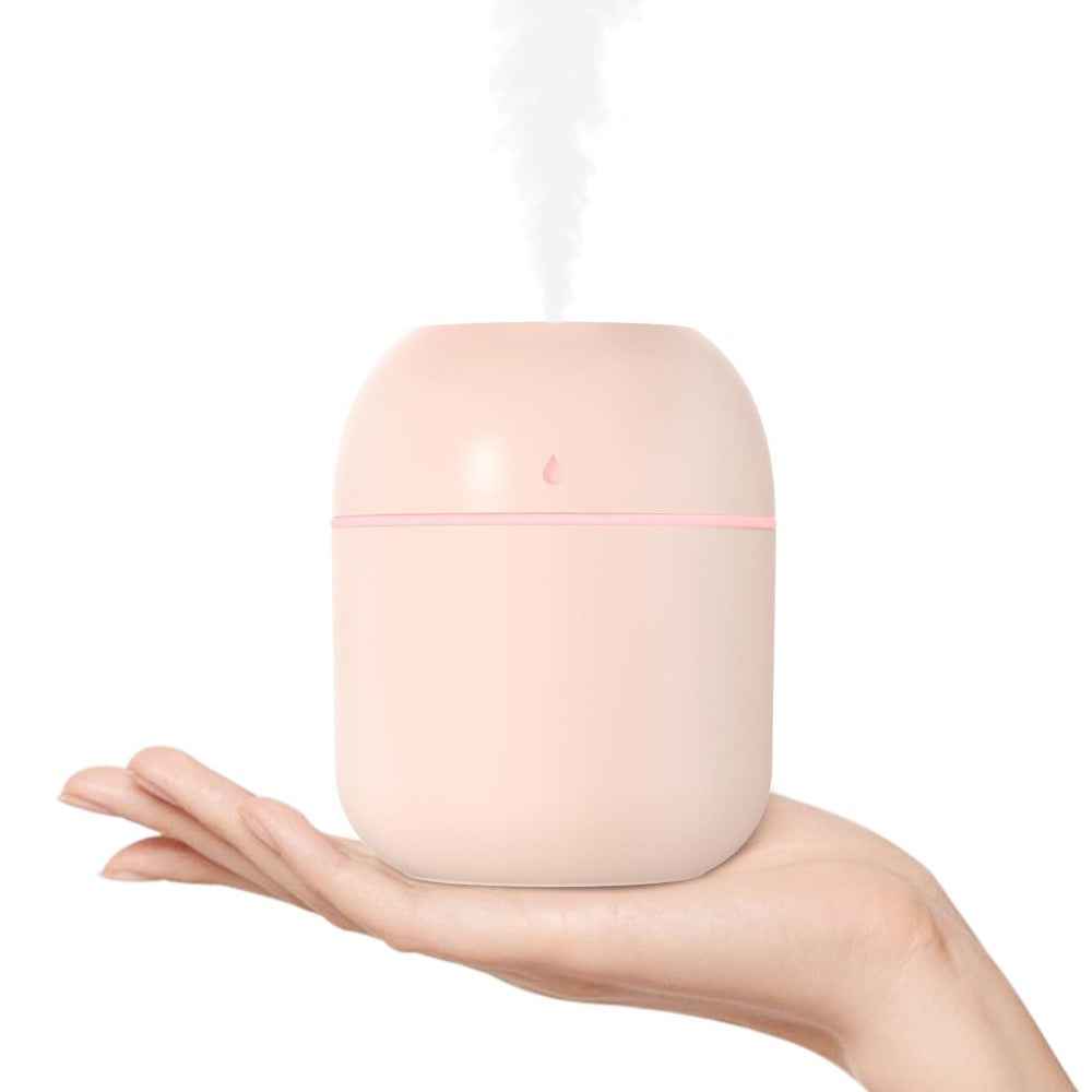 USB Portable Cool Mist Mini Desk Humidifier (220ml) with LED Light