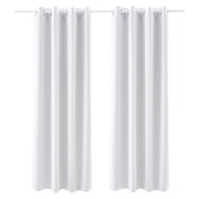 2-Panel White Blackout Curtains