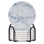 6-Piece Ceramic Coaster Set with Stand