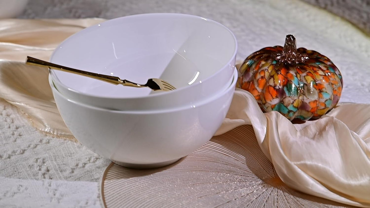 2-Piece Bone China Soup and Cereal Bowls