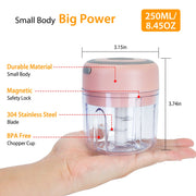 Cordless Electric Mini Garlic & Food Chopper - Included accessories and packaging
