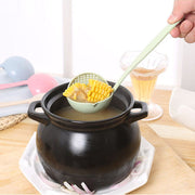 2-in-1 Dual-Use Soup Ladle & Colander Strainer Spoon - Multi-angle profile view