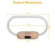 Modern Bedside Touch Control Table Lamp with Digital - Multi-angle profile view