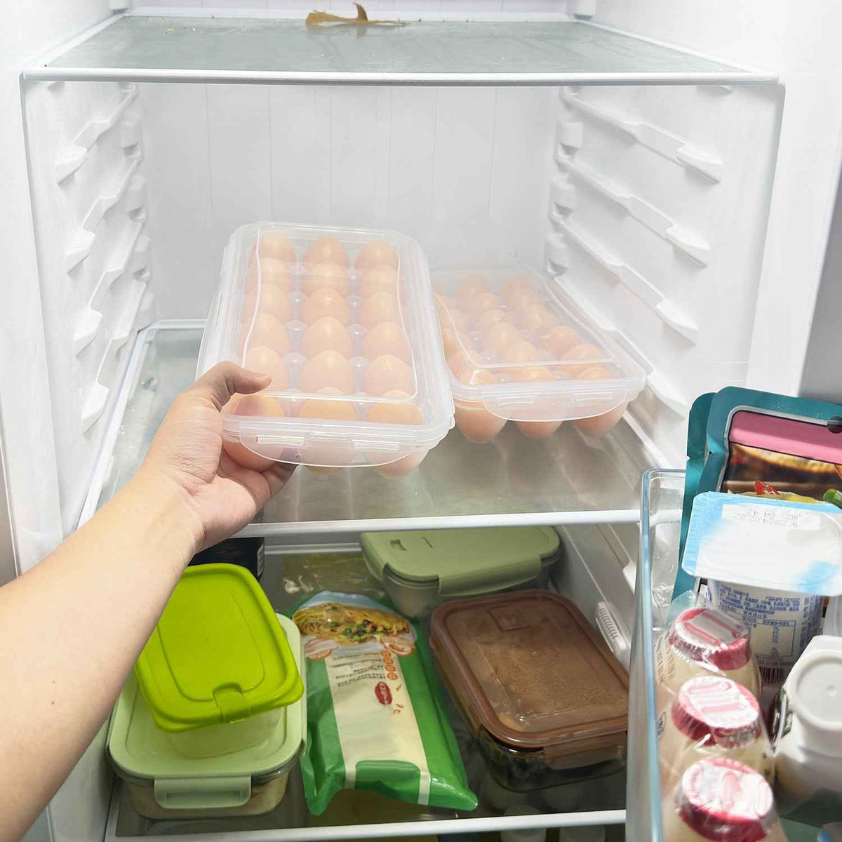 Stackable 18-Egg Refrigerator Storage Holder (2-Pack)