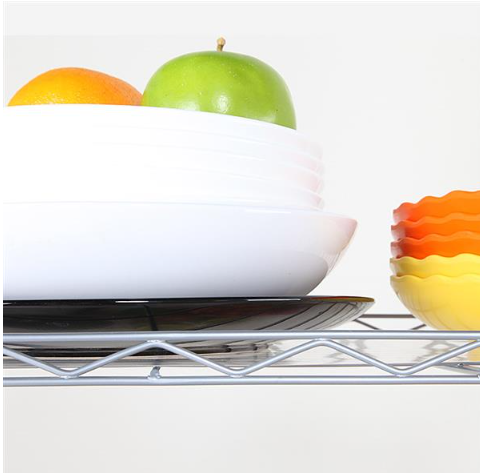 Adjustable Carbon Steel Kitchen Storage Rack (Floor-Standing)