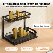 2-Tier Sliding Under-Sink Cabinet Organizer Drawer