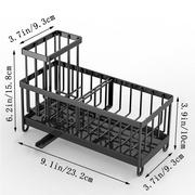 Stainless Steel Kitchen Sink Caddy Sponge Holder with - Functional features and details