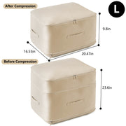 Foldable Large Comforter & Blanket Storage Bag with - Multi-angle profile view