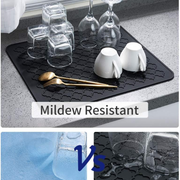 Large Silicone Dish Drying Mat for Kitchen Counter - Close-up material and construction
