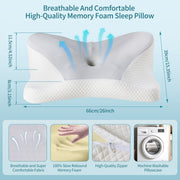 Cooling Dual-Height Cervical Neck Pillow