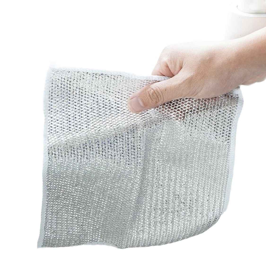 Steel Wire Mesh Dishcloth Scrubber Pads for Pots & Pans (Multi-Pack)