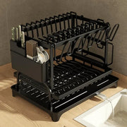 Large 2-Tier Dish Drying Rack with Drain Board - Main product view