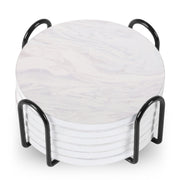 6-Piece Ceramic Coaster Set with Stand