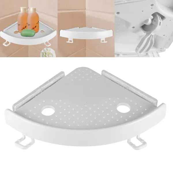 Bathroom Wall Corner Shelf Organizer Storage Rack (No Drilling)
