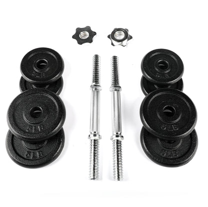 40Lb Adjustable Dumbbell Set, Chrome & Black