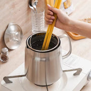 2L Stainless Steel Cooking Oil Storage Pot with Fine - Included accessories and packaging