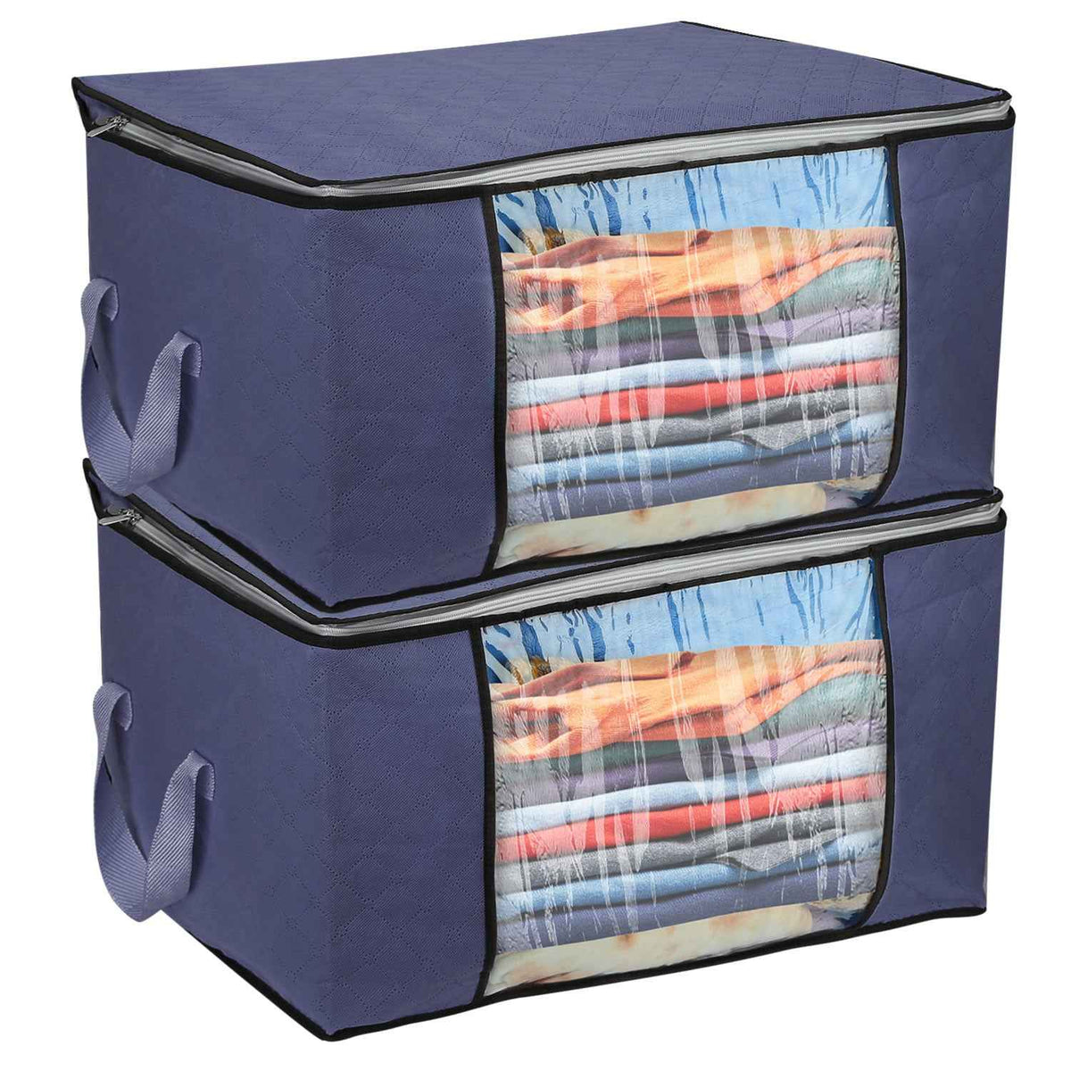 Heavy-Duty 90L Clothes & Bedding Storage Bags (2-Pack)