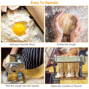 Stainless Steel Pasta Maker with 9 Thickness Settings