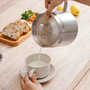 2L Stainless Steel Cooking Oil Storage Pot with Fine Mesh Strainer