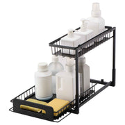 2-Tier Sliding Under-Sink Cabinet Organizer Drawer