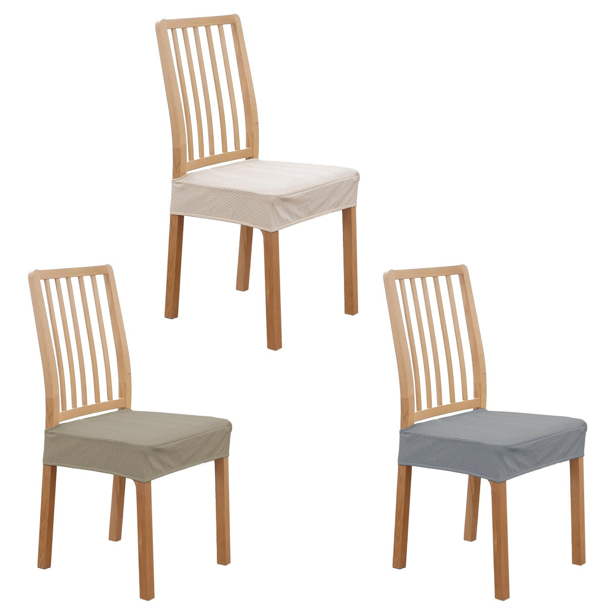 4-Pack Waterproof Dining Chair Seat Slipcovers