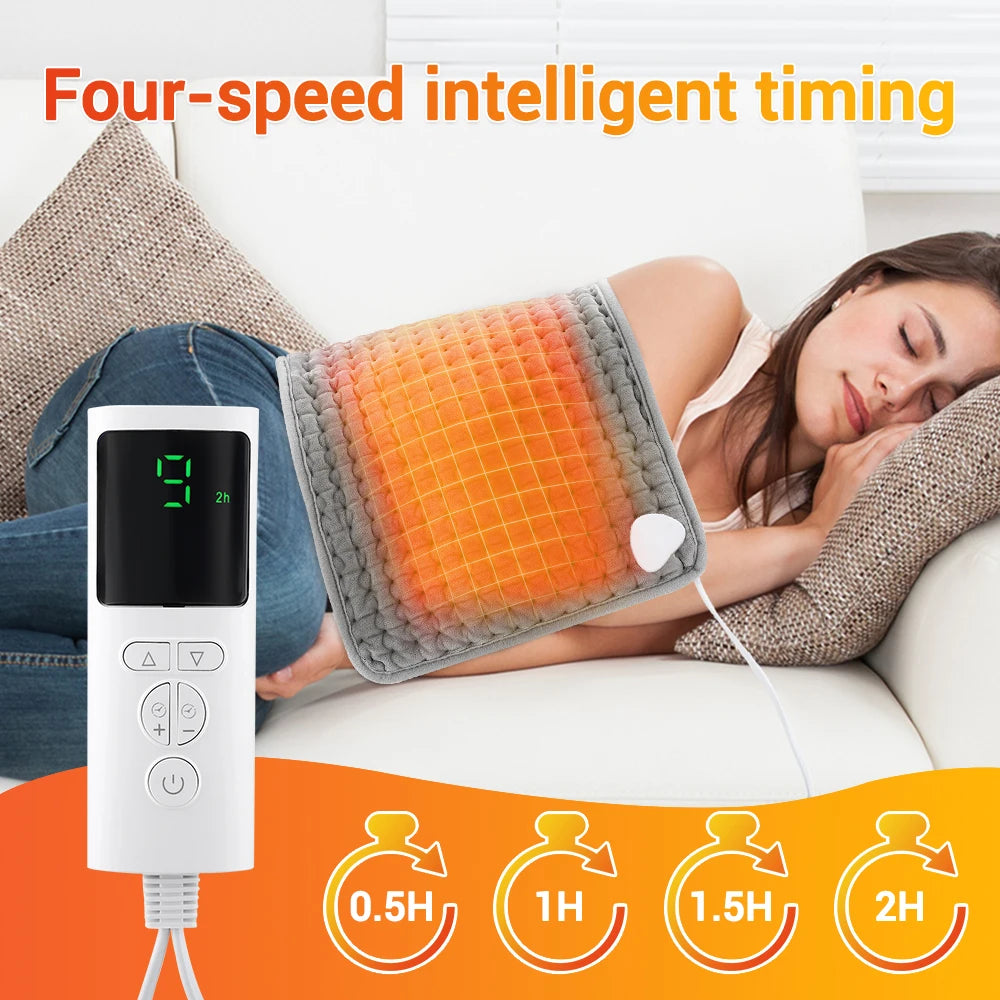 Electric Heating Pad,Back Heating Support Belt Heated Waist Brace Adjustable Temperature Warm Abdomen Warmer Lumbar Support Pad