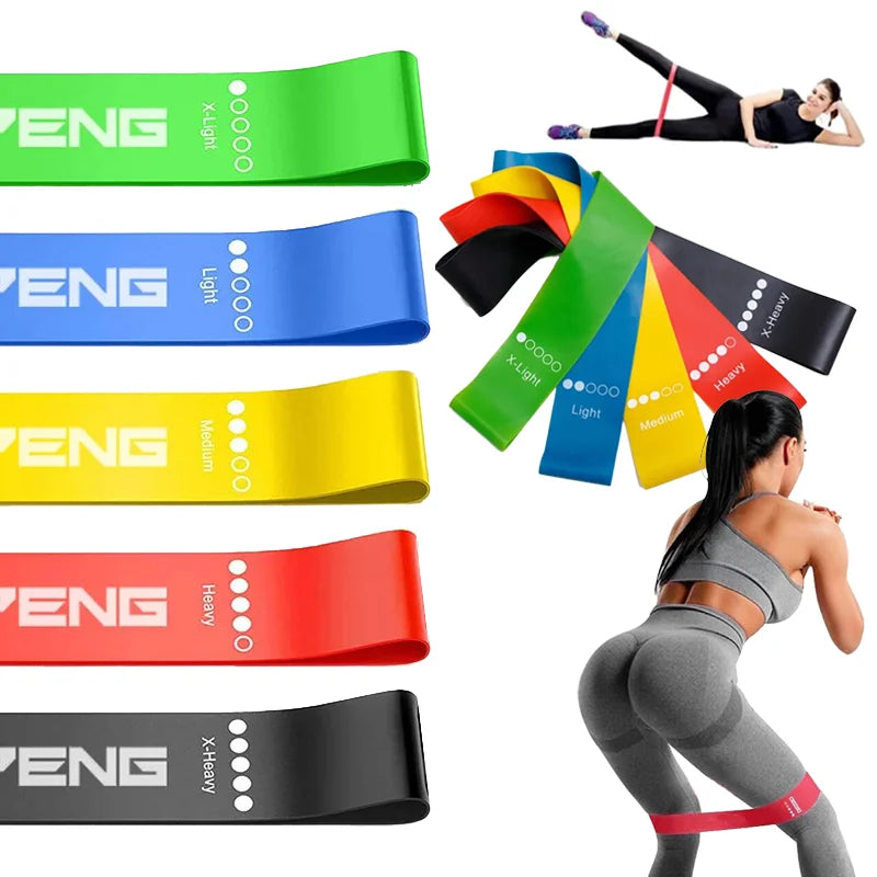 Resistance exercise loop bands set with multiple resistance levels